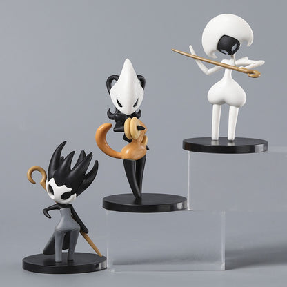 6 peças Hollow Knight Silksong The Knight Hornet Sherma Lace Phantom Shakra PVC Figuras Modelo Enfeites Brinquedos Coleção Presente