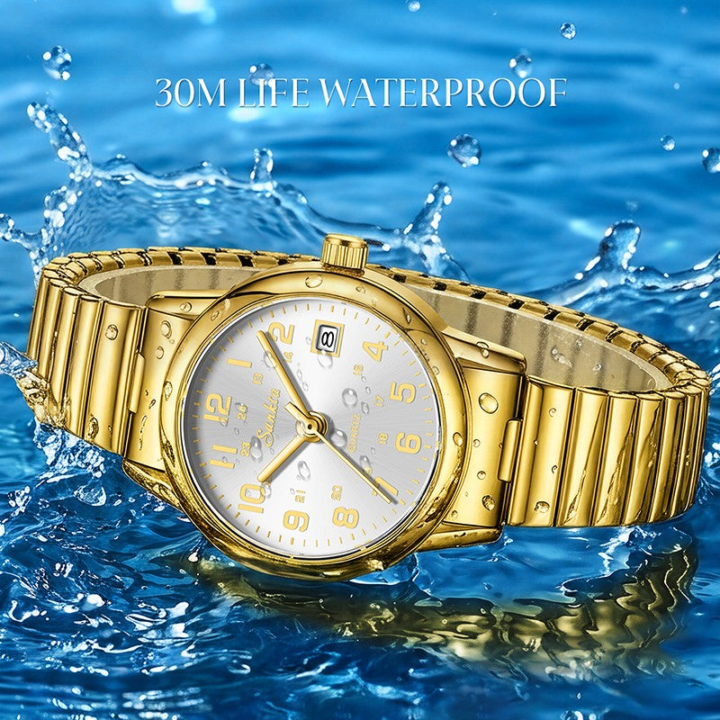 SUNKTA Women's Quartz Wristwatches Top Brand Luxury Bracelet Watch Gift For Women Fashion Simple Sport Waterproof Ladies Watch