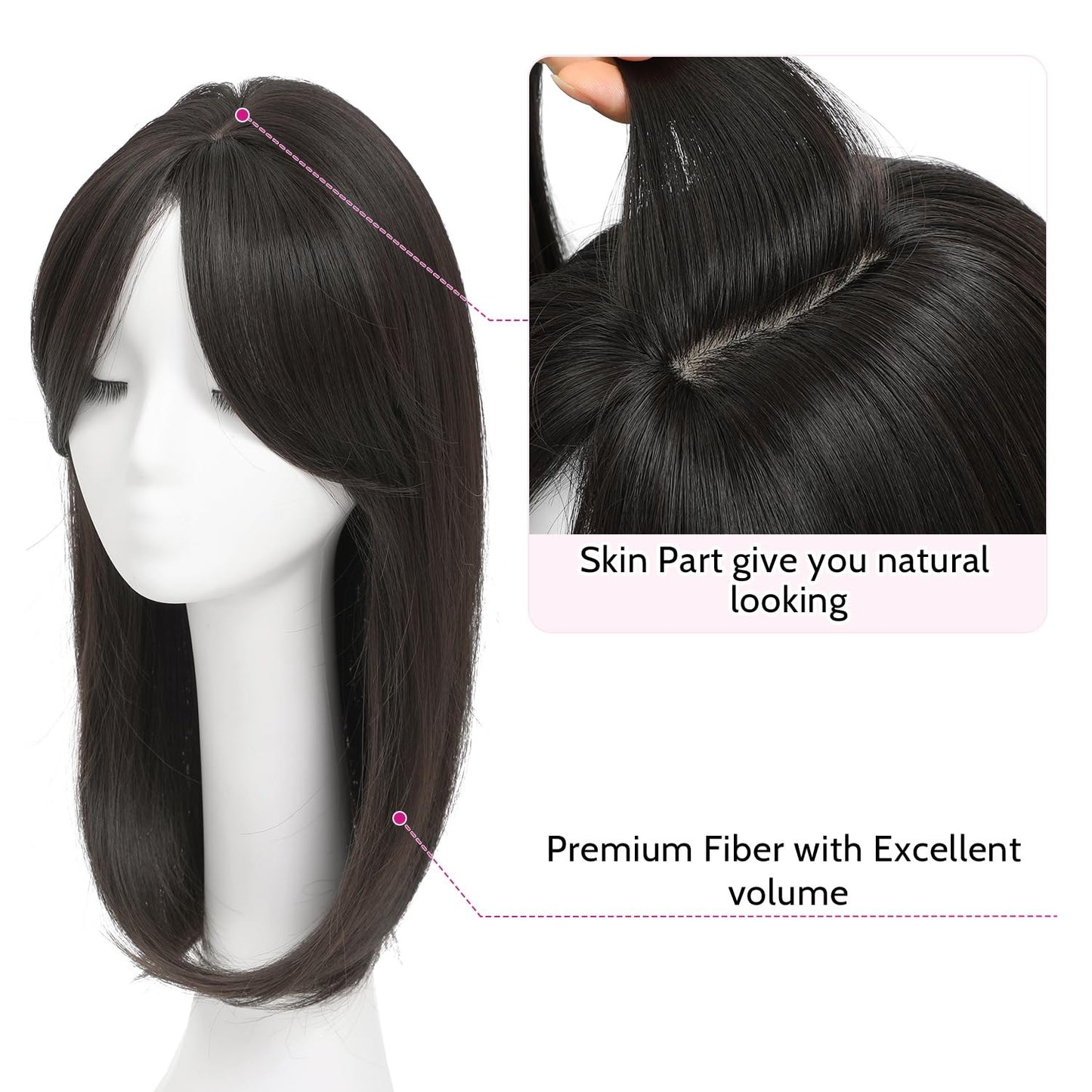 Aplique Sintético Com Franja para o Dia a Dia Prendedor de Cabelo Extensão de Cabelo Acessórios de Cabelo