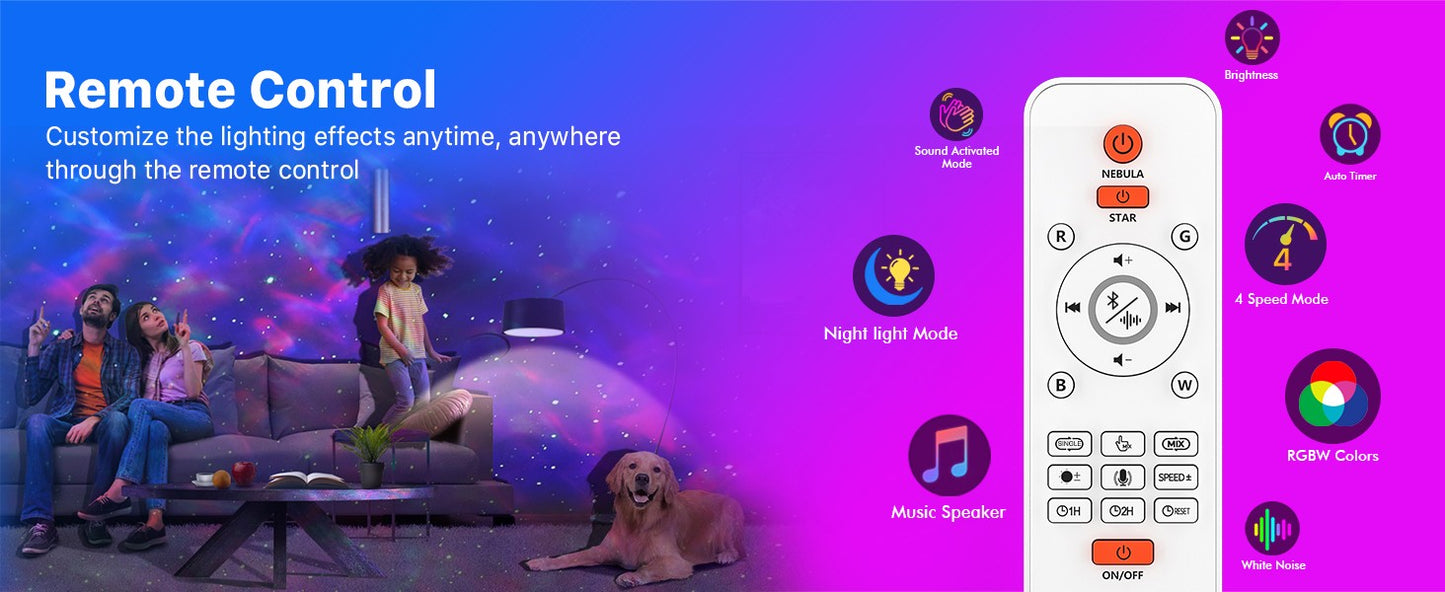 AURORA LIGHTING Star Projector Galaxy Projector for Bedroom LED Night Lights for Kids Room Adults Christmas Birthday Party Gifts