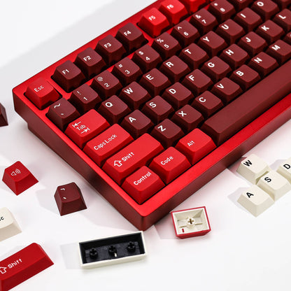KBDiy GMK Jamon Keycap Red Retro PBT ISO Double Shot Cherry Profile Keycaps For MX Switches 60 Mechanical Keyboard Gamer Key Cap