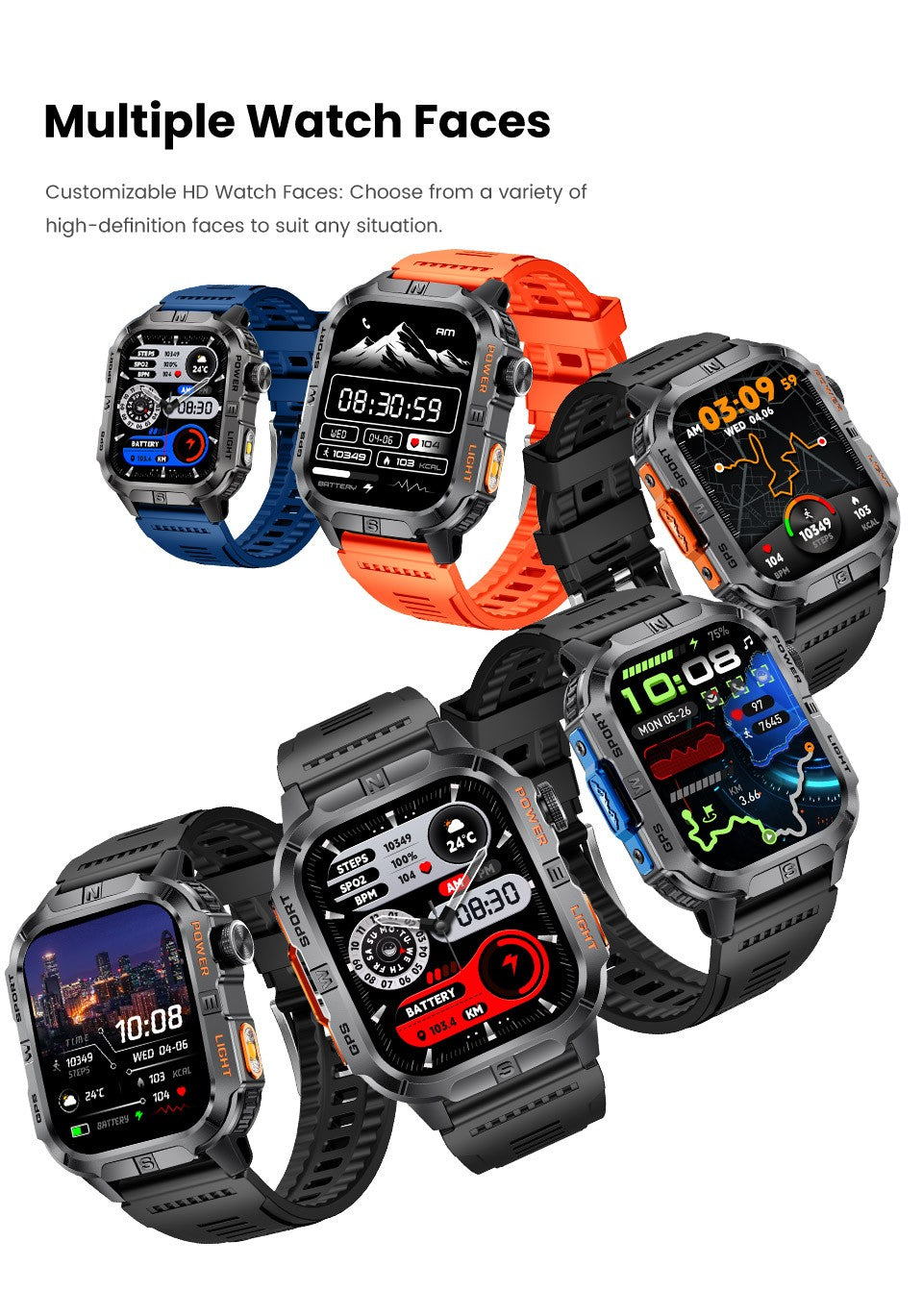 2026 New Millitary Grade GPS Position 2.01"Smart Watch Men 3ATM Waterproof Compass 540mAh Bluetooth Call Sports Smartwatches IOS
