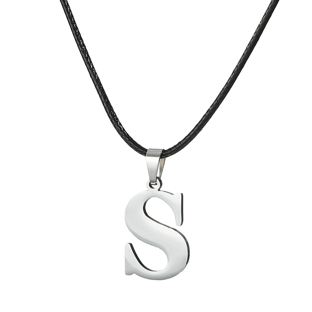 Novo Colar Inicial de A-Z Alfabeto em Aço Inoxidável 26 Letras Inglesas Colar Para Homens Mulheres Presentes de Joias Personalizadas