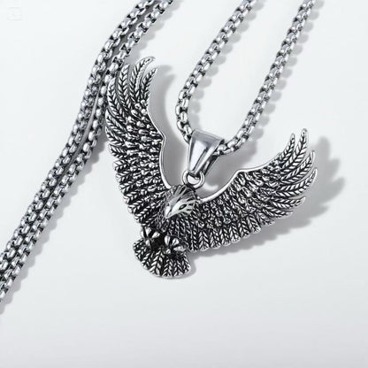 YQ Colar com Pingente de Águia Viking em Aço Inoxidável 316L para Homens Acessórios de Joias Góticas Punk Masculinas