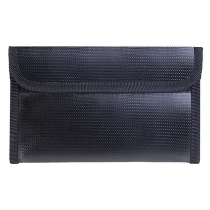 FZCSPEED Fireproof & Waterproof Bag, File Storage Bag with Zipper for Certificates, Money, Cards(black,silver)