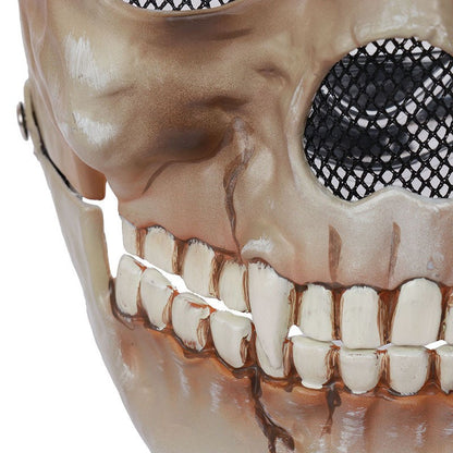 1pcs Moving Mouth Skull Mask Halloween Movable Props Scary Horror Character Props Halloween Holiday Party Masquerade Decoration