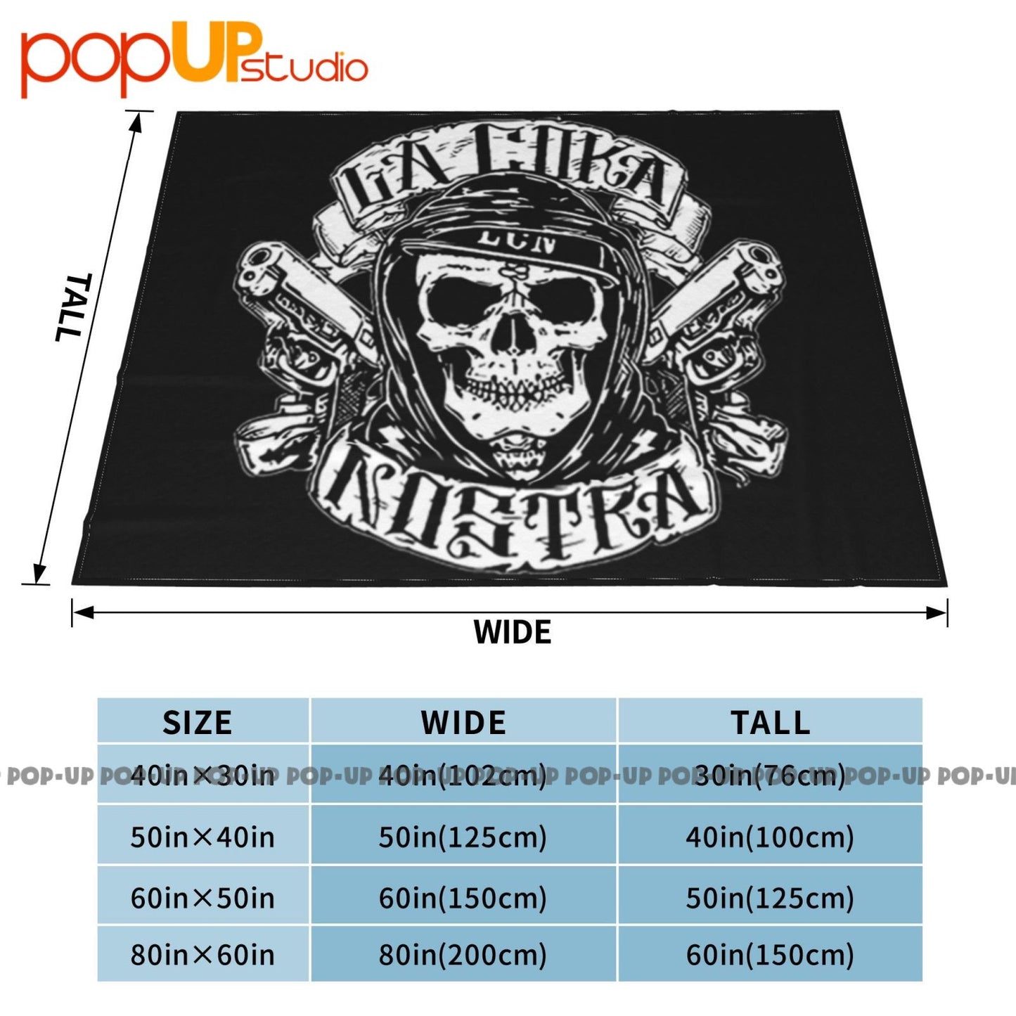 La Coka Nostra Skull Logo Hip Hop Band Manta Ultra Macia Colcha Inverno Capa de Sofá Capas de Cama