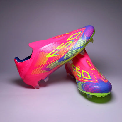 SLIP-ON Mens Soccer Shoes Non-Slip Turf Soccer Cleats for Youth  Without-Lace TF/FG Training Football Boots Chuteira Campo 35-45