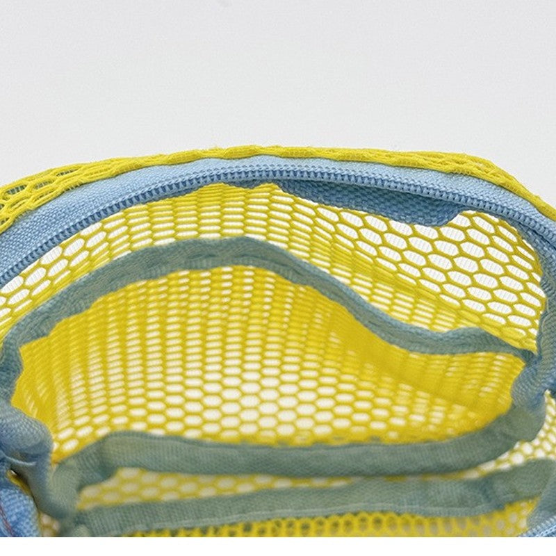 Tofu Bag Mini Zero Wallet Large Capacity Net Fabric Makeup Bag Dopamine Net Fabric Lady's Purse Colorful