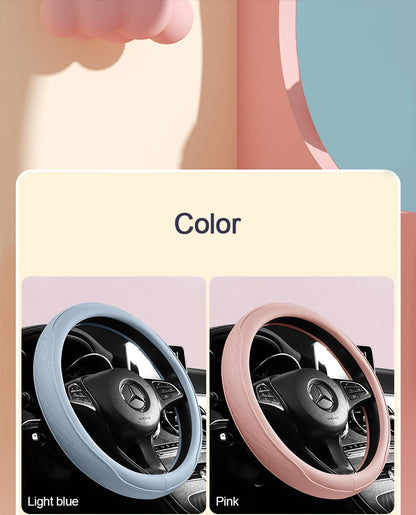 Motocovers Car  Anti-Slip Leather Steering wheel Cover Universal car Steering Wheel Protective Cover Fashion Style 38cm Type O D