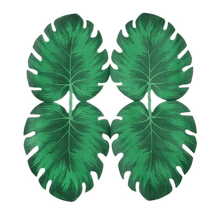 20-100Pcs Bulk Tropical Jungle Leaf Paper Napkin for Hawaiian Summer Beach Birthday Party Table Decoration Wedding Supplies