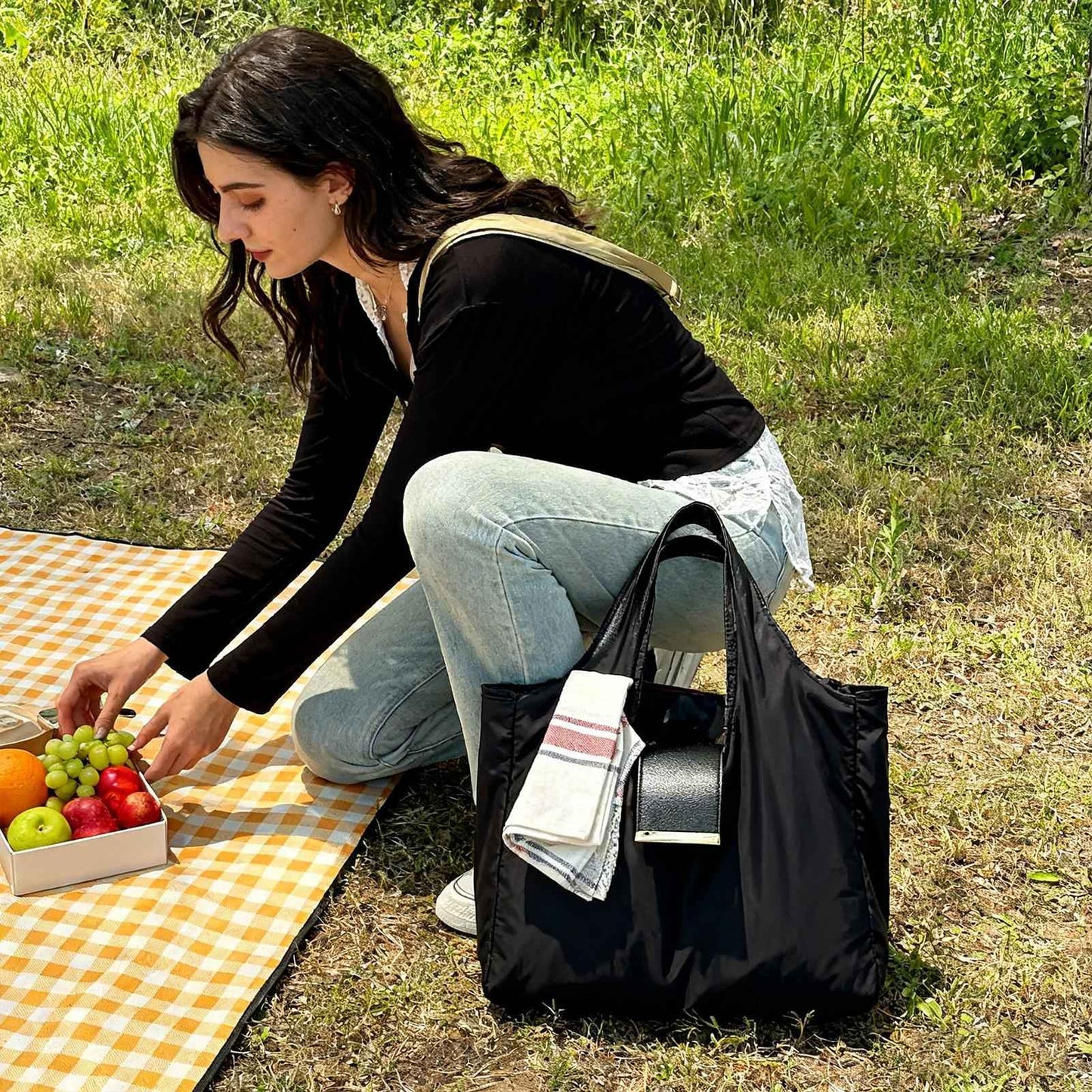 Tote Bag Handbag Organizer with Keychain Wallet Purse Large Tote Bag for Travel Beach Shopping Birthday Gym Christmas