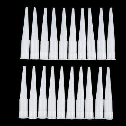 20 Peças Bicos Universais para Pistola de Calafetar Bicos de Plástico para Cola de Vidro Pontas de Calafetagem de Silicone para Vedante Boca Ferramentas de Construção Doméstica