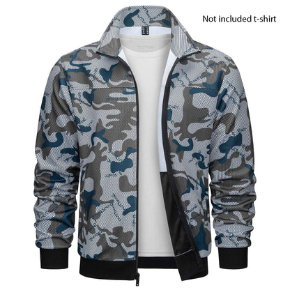 TACVASEN Spring Autumn Track Jackets Mens Lightweight Full Zip Sports Jacket Running Athletic Jackets Workout Fitness Outwear