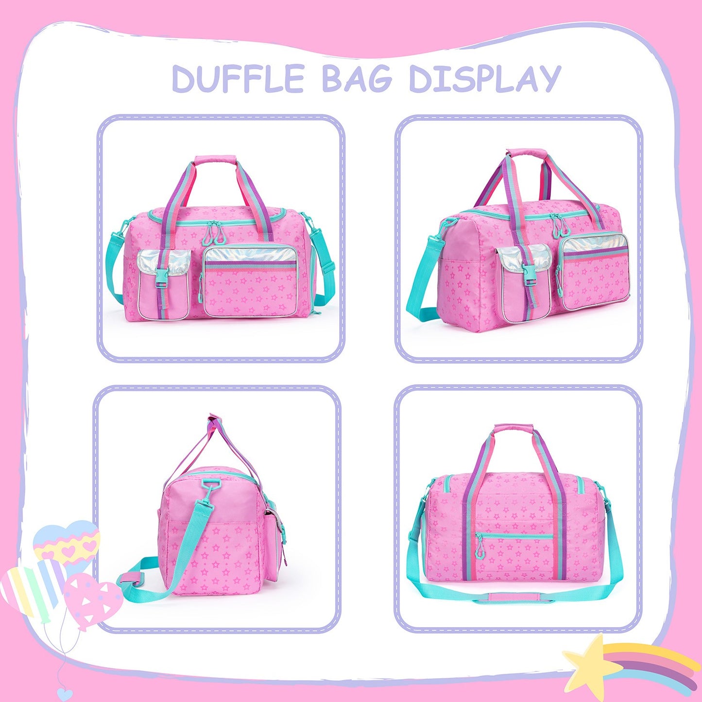 1 Pc Duffle Bag Girls Women Travel Bag Gifts Overnight Bag For Girls Women Tote Bag Sleepover Bag For Girls Gym Dance Bag