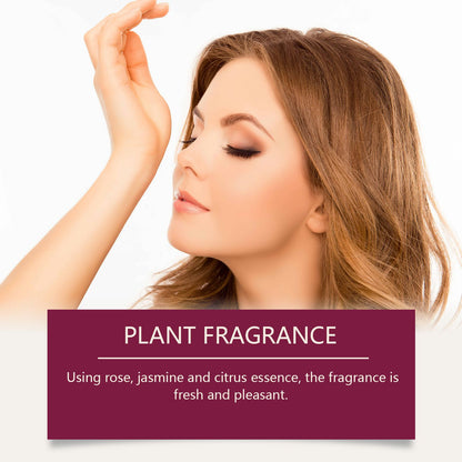 Roxelis Women Ball Perfume Natural Fresh Scent Elegant Charming Lasting Fragrant Ball Design Portable Perfume Skin-Friendly