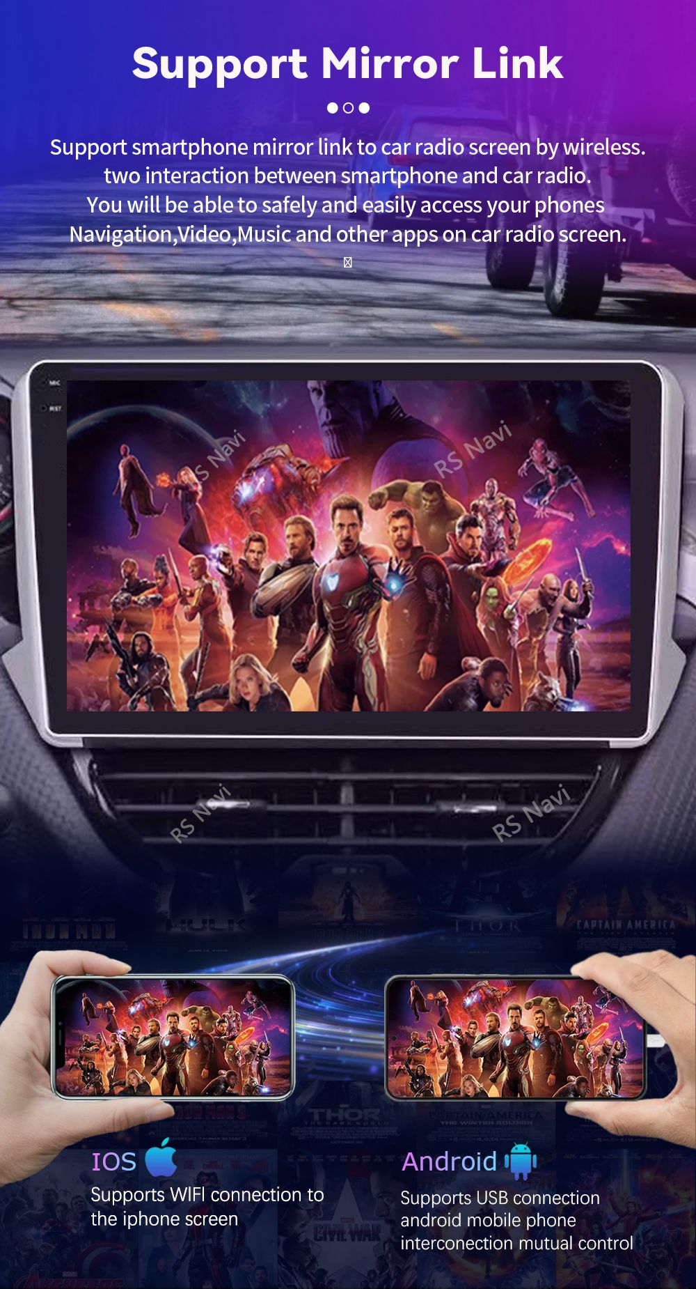Android 15 Navigation Multimedia Player For Peugeot 2008 208 Series 2012 2013 2014 - 2018 Carplay Auto Stereo BT video Car radio
