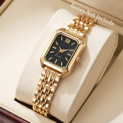 Elegant Women Quartz Watch Fashion Rectangle Analog Wristwatches Reloj Mujer Girls Clock Gift?Without Box?