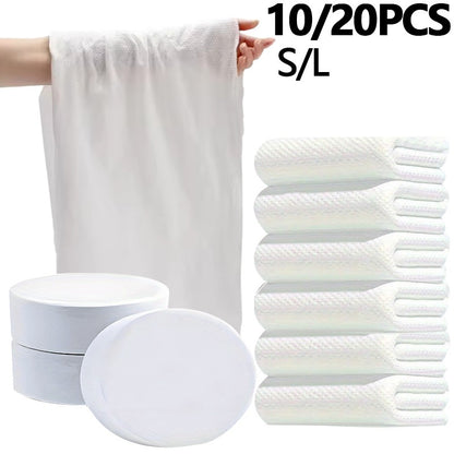 10/20PCS Disposable Compressed Towel Travel Outdoor Hotel Portable Compressed Towel Shower Water Absorption