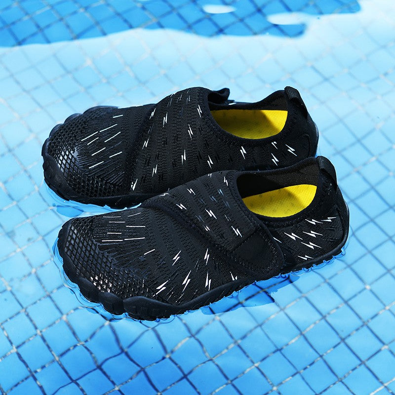 Children Quick Dry Wading Sneakers Boys Girls Light Breathable Beach Aqua Shoes Kid's Elastic Non-slip Water Sports Shoes