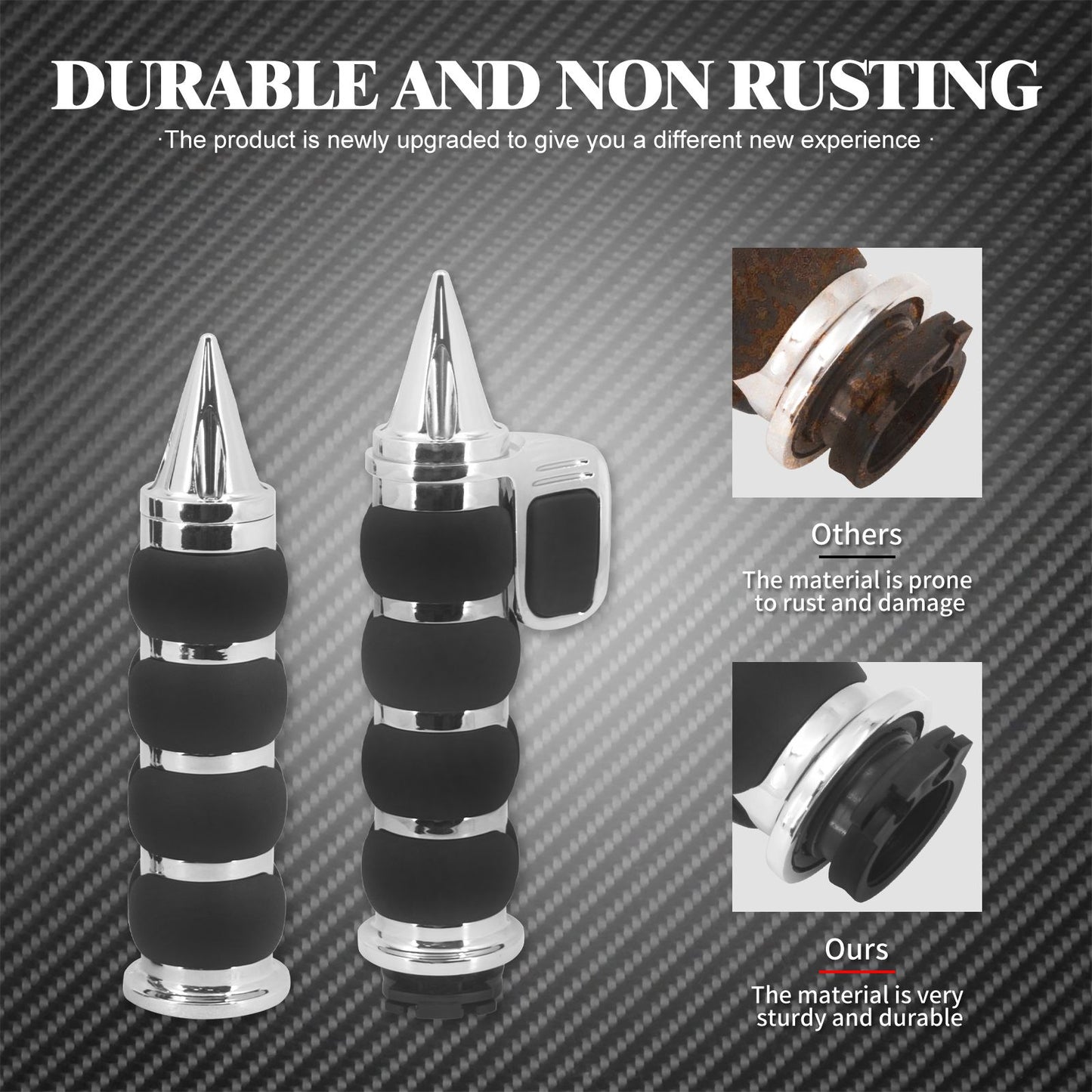 Manoplas de Guidão de Moto 1" 25mm Universal Para Harley Sportster XL1200 Touring Street Glide FLHR Dyna FXDL FLS
