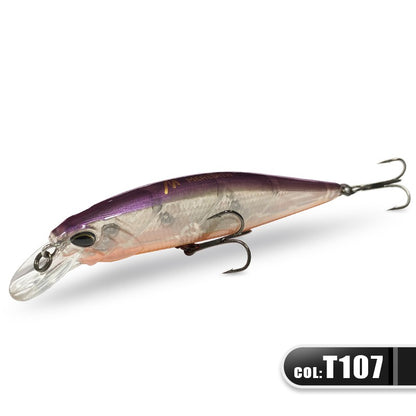 MEREDITH JERK MINNOW 100F 14g Flutuante Wobbler Isca de Pesca 24 Cores Isca Minnow Isca Dura Qualidade Profissional Profundidade0.8-1.0m