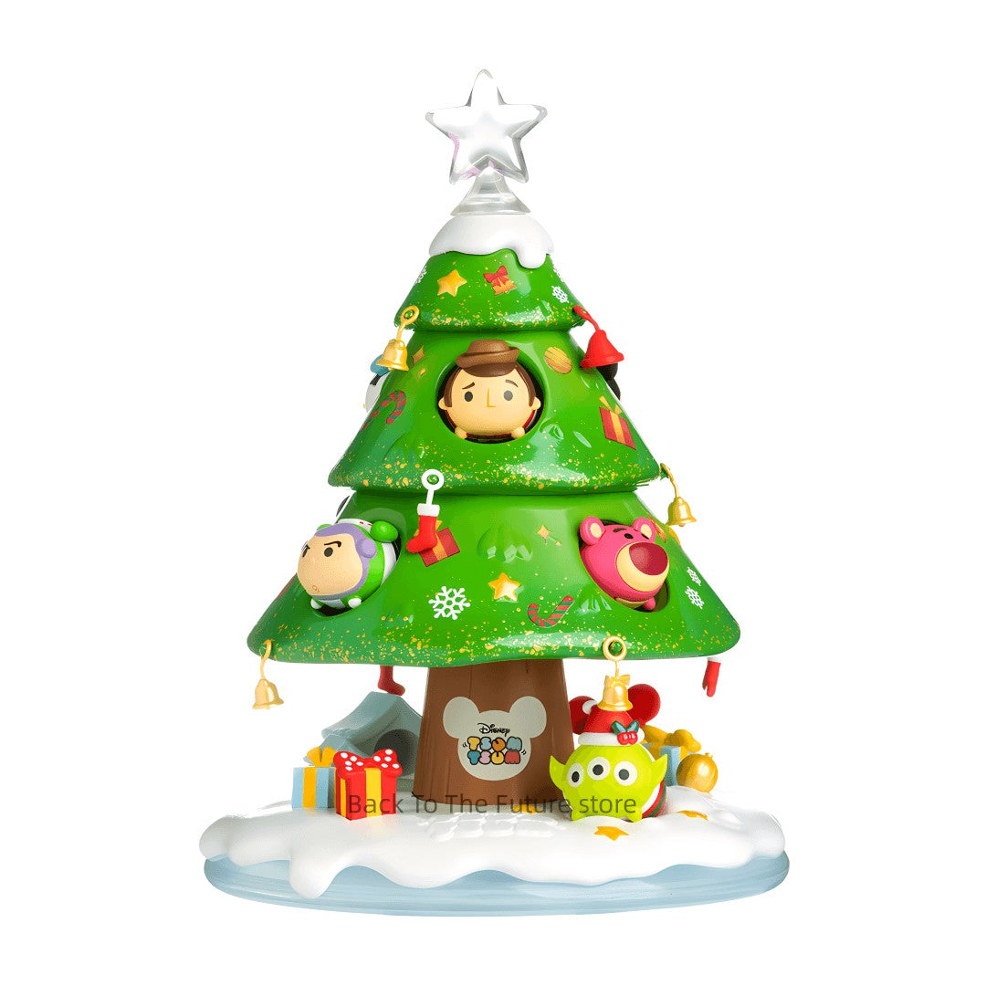 Disney Tsum Tsum Árvore de Natal Mickey Woody Buzz Pato Donald Alien Bonecos de Ação Mini Bonecas Brinquedos Infantis Modelo para Presente de Crianças