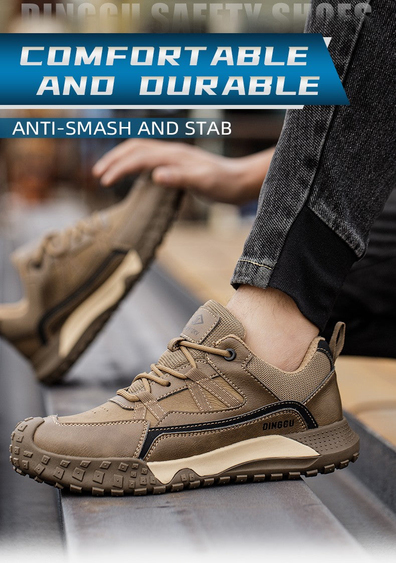 Men Safety Boots Indestructible Shoes Sneakers Steel Toe Protective Boots Anti-smash Anti-puncture Work Safety Shoes Anti-slip