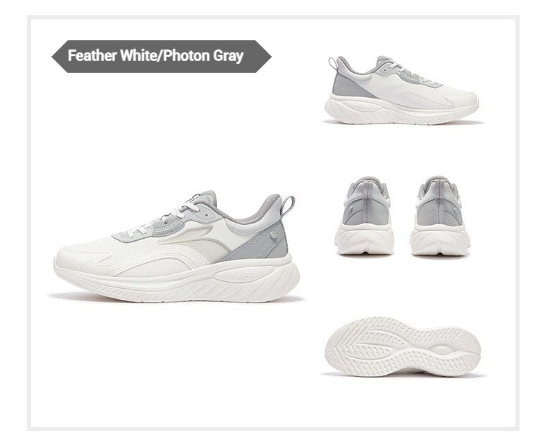 361 Degrees SoftFlow 3 Men's Running Shoes Autumn Leather Lightweight Shock-absorption Fitness Commuting Sneakers Male 672432232