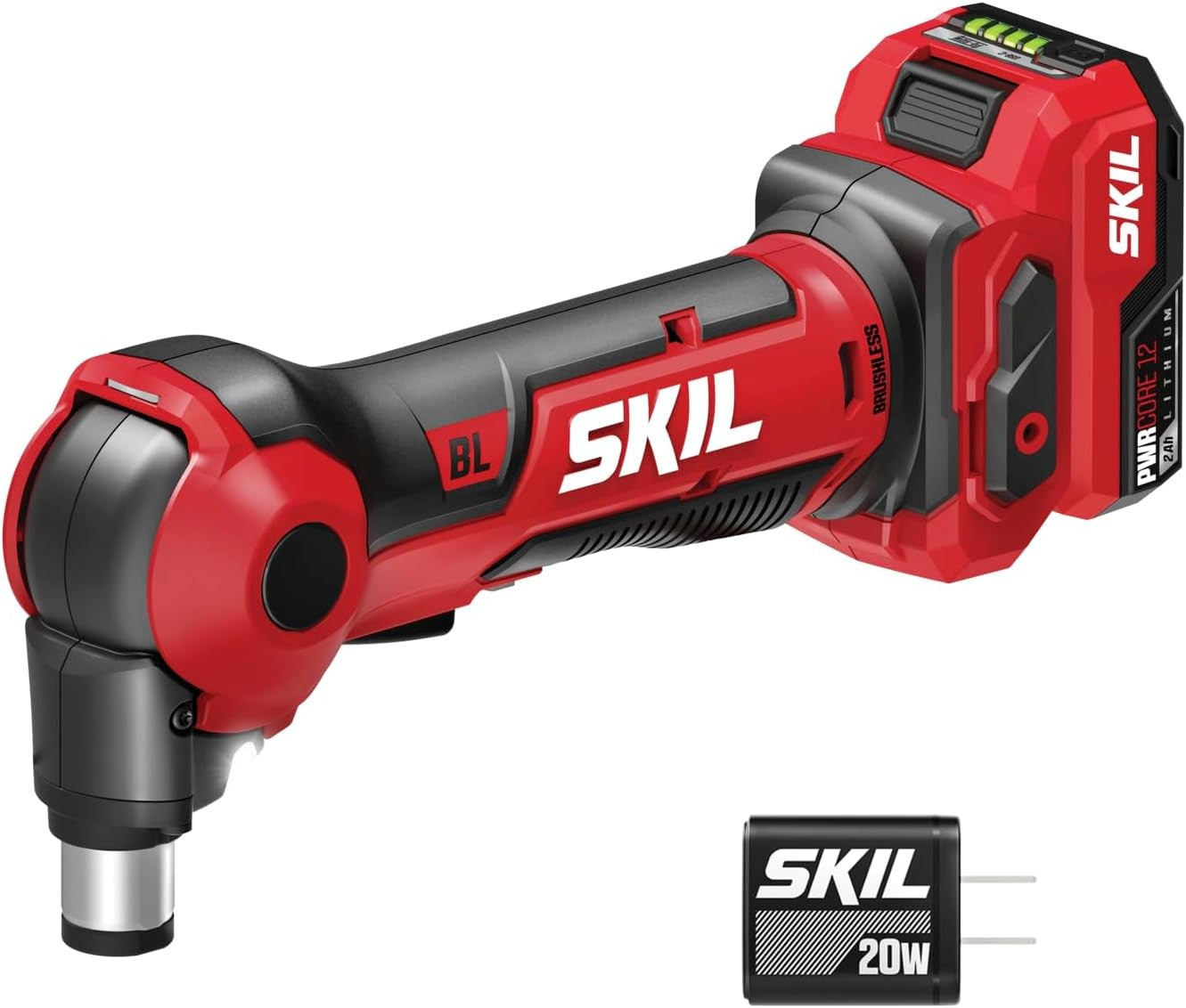 Kit de Martelo Automático 12V Brushless com Bateria USB-C de 2.0Ah e Carregador de 20W, Modelo AH6552A-11