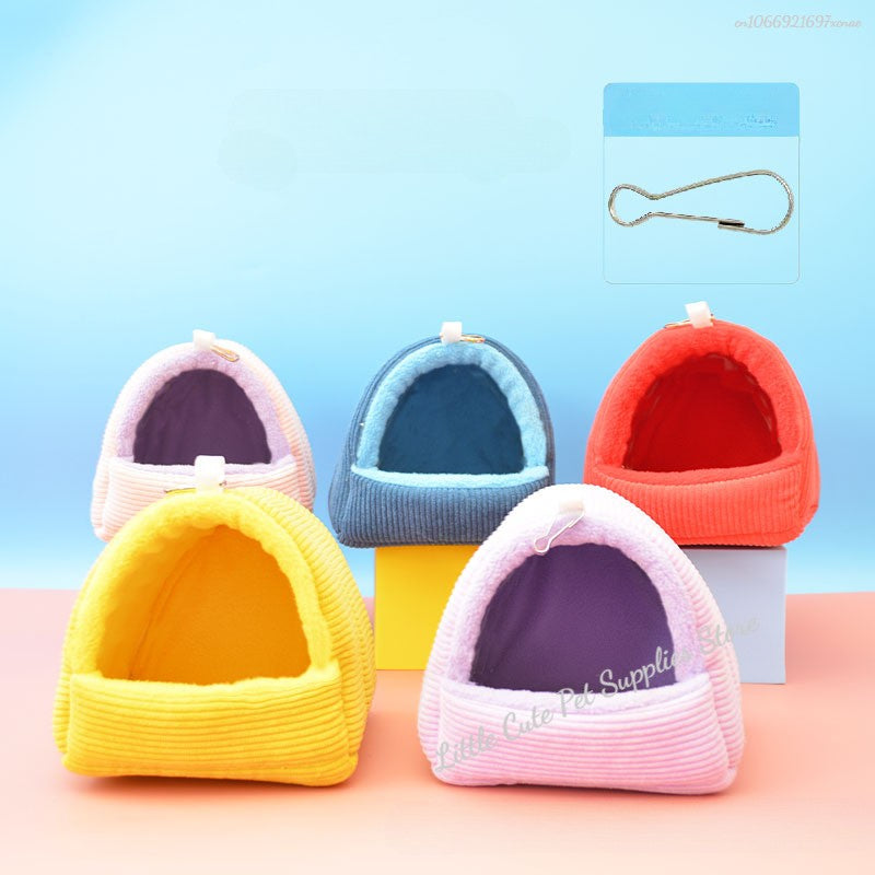 Ninho de Algodão para Pássaros Gaiola de Papagaio, Ninho de Algodão para Pássaros Espessado de Inverno, Mini Casa de Estimação, Rede, Tenda de Gaiola, Cama, Caverna Suspensa, Produto para Animais de Estimação