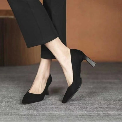 New In Black Special Head Spiral Pattern Fashion Women's Shoes Pointed Fine Heel Wedding High Heels Banquet Nightclub with Shoes