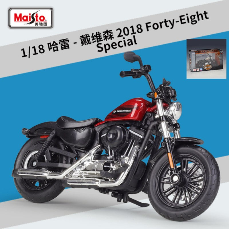 Maisto 1:18 Harley 2018 Forty-Eight Special Liga Racing Modelo de Moto de Rua Diecast Metal Modelo de Moto Esportiva Presente Infantil