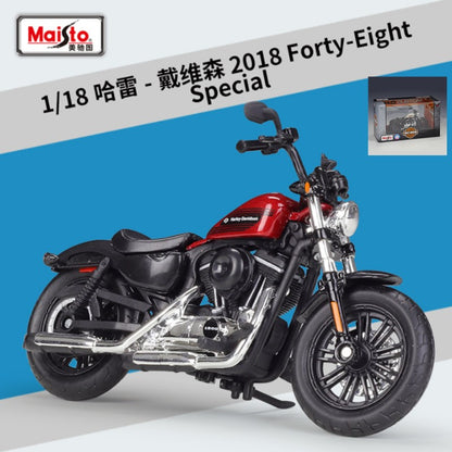 Maisto 1:18 Harley 2018 Forty-Eight Special Liga Racing Modelo de Moto de Rua Diecast Metal Modelo de Moto Esportiva Presente Infantil