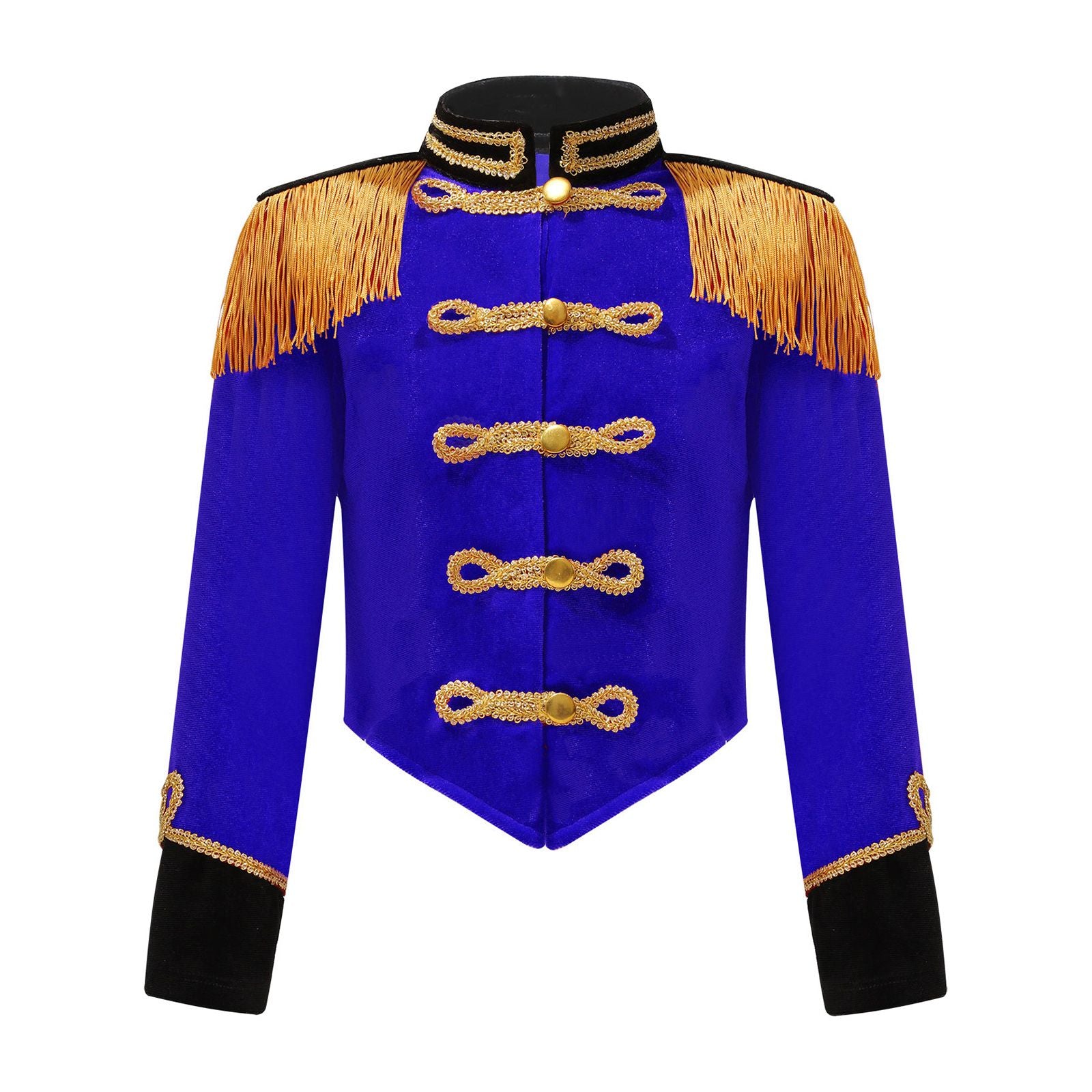 Boys Girls Drum Major Team Uniform Nutcrackers Costume Set Marching Band Tassel Jacket Coat Hat Outfits for Drummer Performance