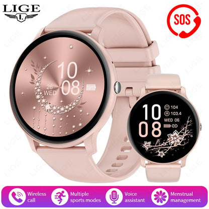 LIGE Smart Watch Women Men Bluetooth Call Sports Fitness Watches Heart Rate Health Monitor Smartwatch Ladies For Android iOS New