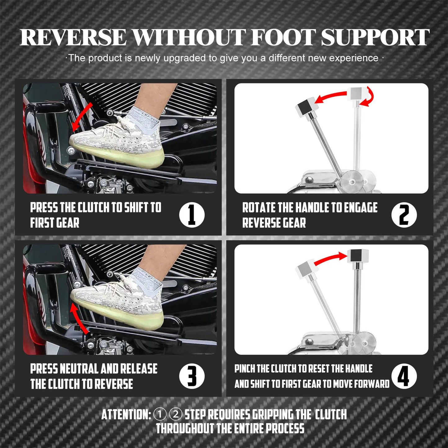Embreagem de marcha à ré que economiza mão de obra para motocicleta, refit da embreagem de velocidade traseira para Harley Touring Street Glide FLH 08-23 Softail Breakout