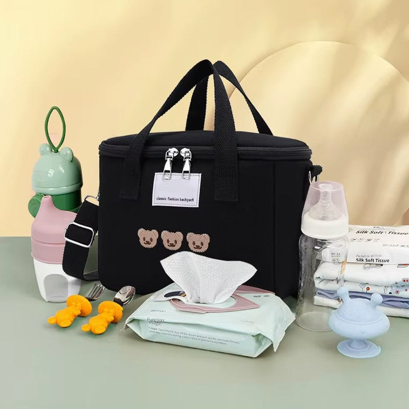 Baby Insulation Breast Milk Bottle Thermal Bag Portable Dot Mummy Travel Infant Feeding Milk Keep Warm Stroller Hang Tote