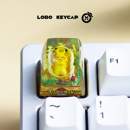 Teclas personalizadas de resina fundida com tema de Pokémon, Pikachu, Gengar para teclado mecânico - Presente personalizado