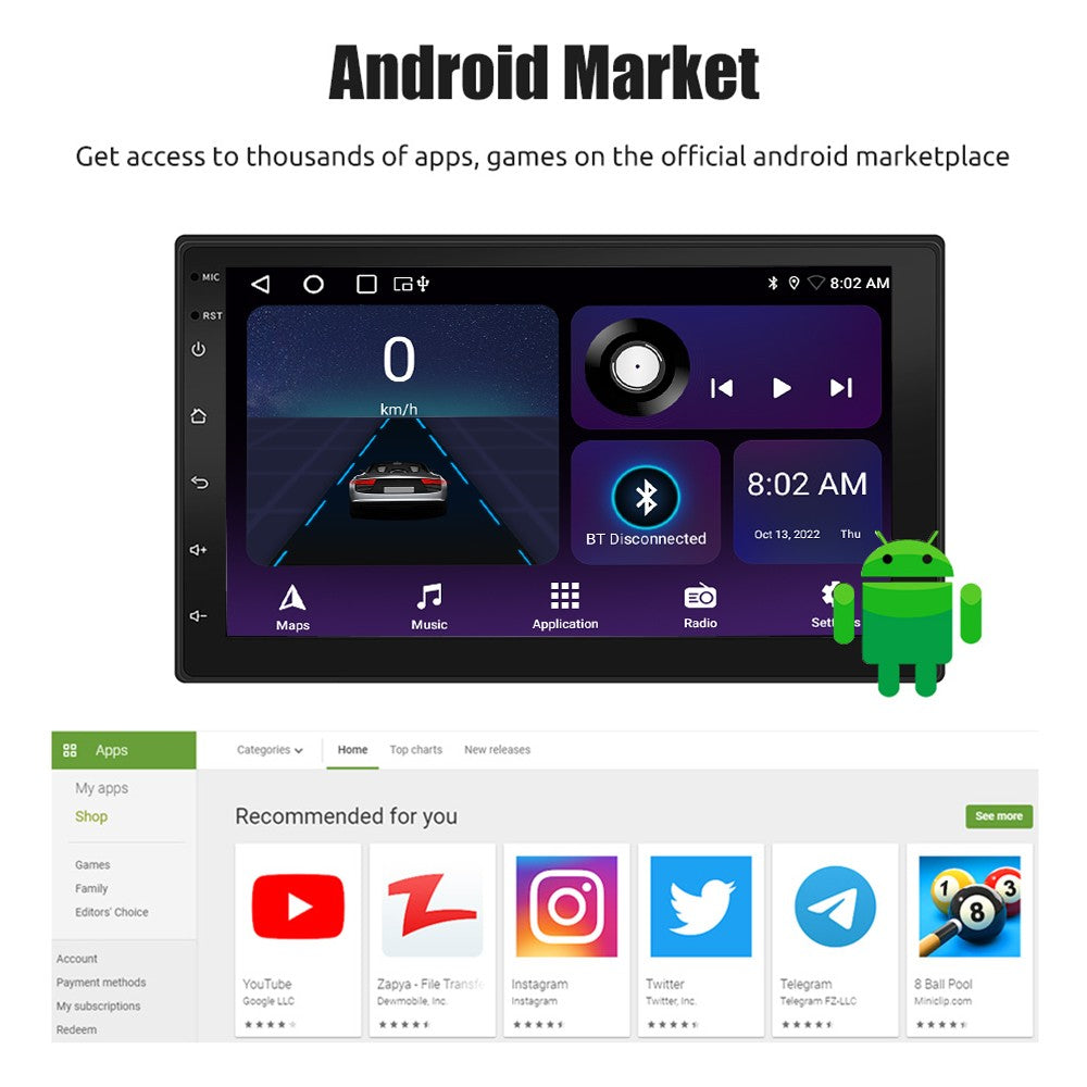 ESSGOO 2 Din Android Car Radio Carplay 7 9 10 Polegadas Carro Multimídia Vídeo Player Estéreo Rádio GPS Para Estilo Tesla Nissan Hyundai