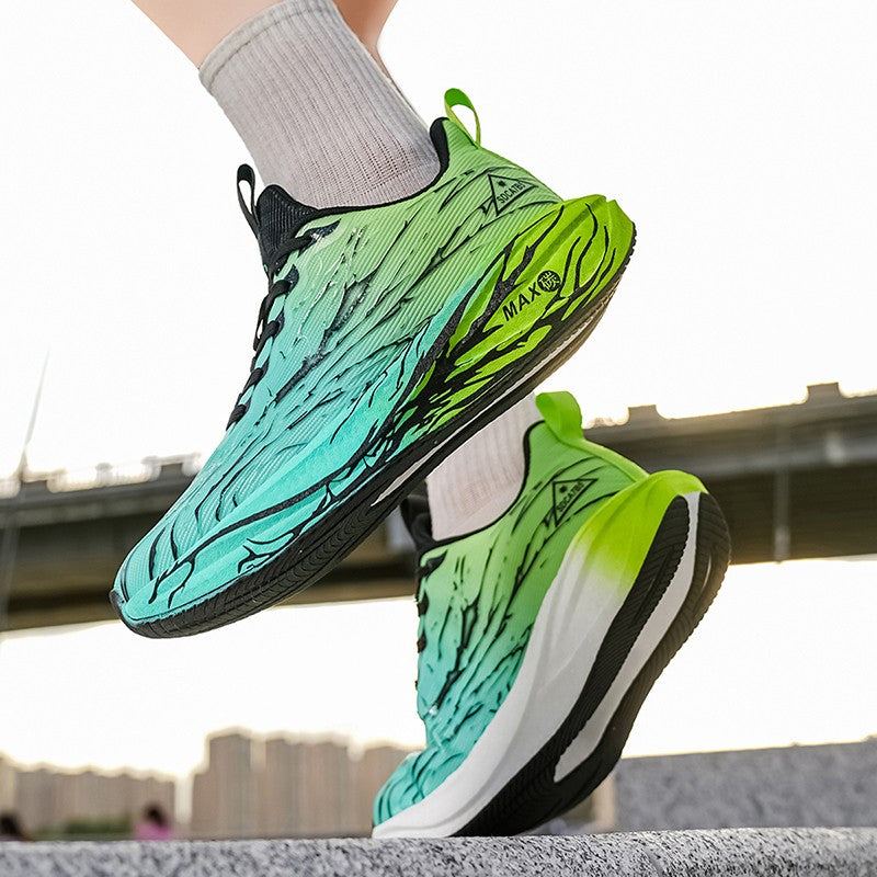 Unisex Running Shoes Breathe Mesh Fashion Lace Up Mens Womens Sneakers Cushioning Thick Sole Outdoor Tennis Shoes for Men Women