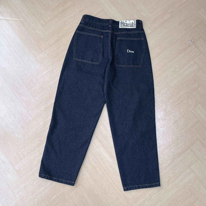 Calça Jeans Masculina Dime Baggy Reta Larga Casual Streetwear Skate Calça Jeans Lavada Comprida Curta Estilo Hip Hop
