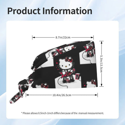 Custom Hello Kitty Medical Staff Scrubs Hat Women Men Cartoon Chara For Chef Hat Scrub Caps