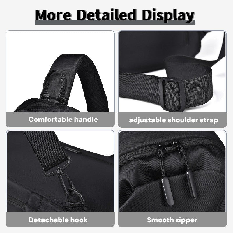 Men's Multifunctional Chest Bag with Adjustable Shoulder Straps, Suitable for Sports, Business, Travel, Commuting, Daily Outings
