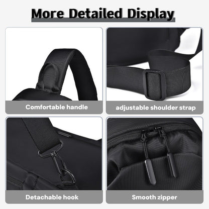 Men's Multifunctional Chest Bag with Adjustable Shoulder Straps, Suitable for Sports, Business, Travel, Commuting, Daily Outings