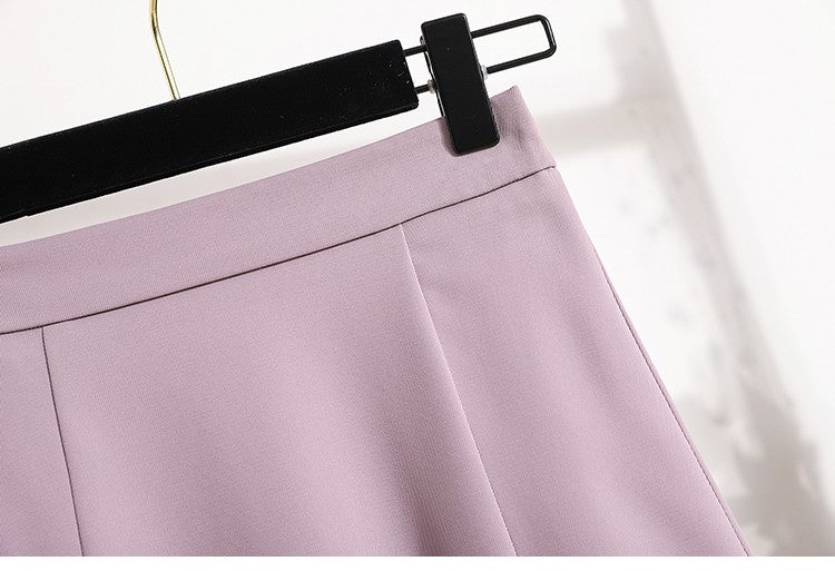 Ladies' Summer High Waist Plus Size Skirts 2026 Mid To Long Flowing Suit Skirt New Style Casual Solid Color A-line Skirt