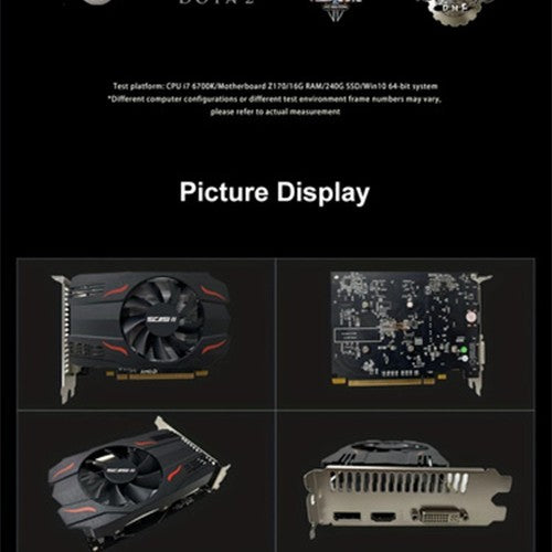 SEJISHI 4GB GDDR5 RX550 Graphics Card - Ideal for Gaming, Streaming, and Everyday Computing Tasks
