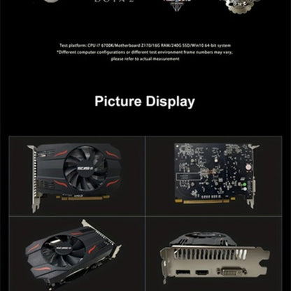 SEJISHI 4GB GDDR5 RX550 Graphics Card - Ideal for Gaming, Streaming, and Everyday Computing Tasks