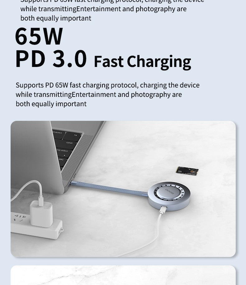 GODO Magnetic M.2 2230 NVMe Magsafe SSD Enclosure for iPhone 15/16 Pro & iPad Pro ProRes, External Portable USB-C SSD Case