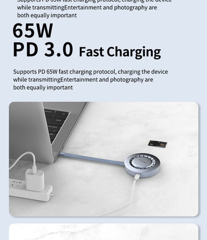 GODO Magnetic M.2 2230 NVMe Magsafe SSD Enclosure for iPhone 15/16 Pro & iPad Pro ProRes, External Portable USB-C SSD Case